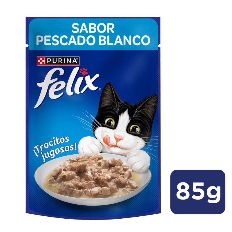FELIX POUCH - Alimento Húmedo para Gato Adultos Sabor Pescado Blanco Sobre