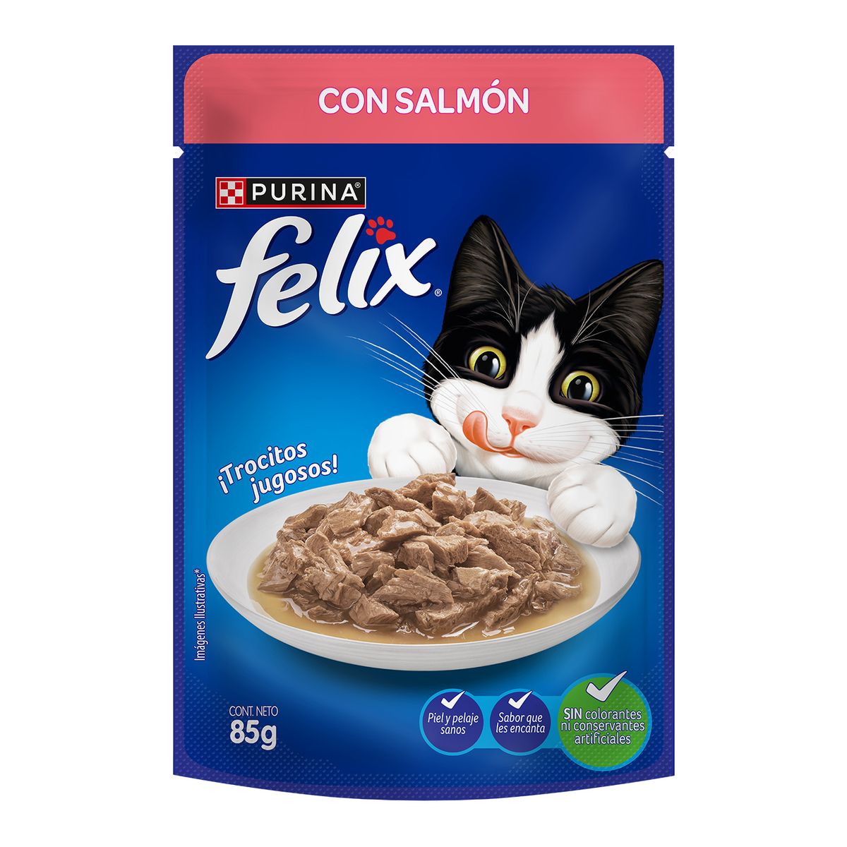 FELIX POUCH - Alimento Húmedo para Gato Adultos Sabor Pescado Blanco Sobre