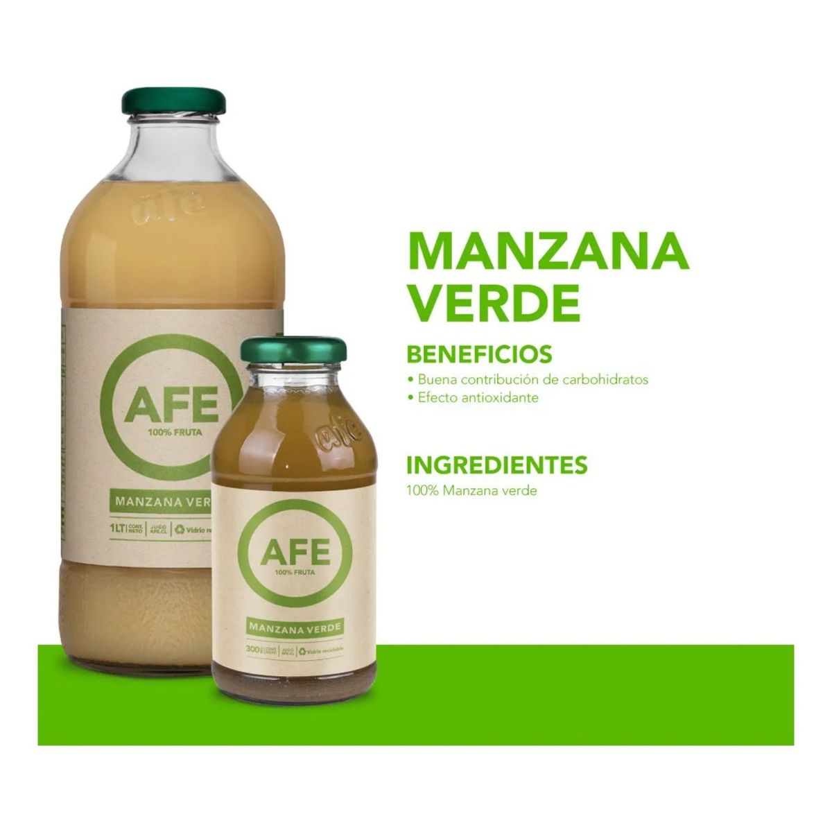 AFE - Jugo Orgánico Manzana Verde Botella Afe 1 L