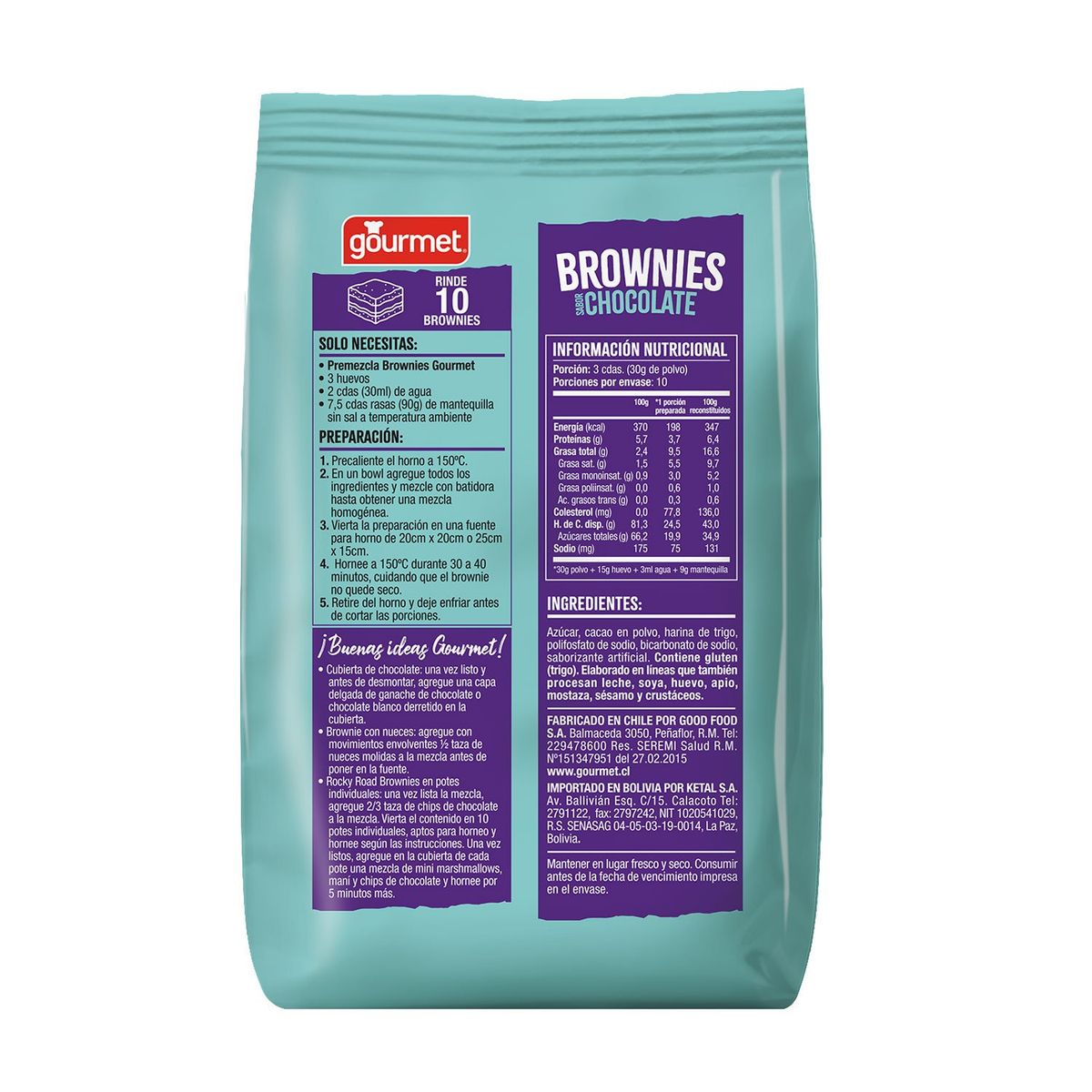 GOURMET - Premezcla para Brownie Gourmet 300 g