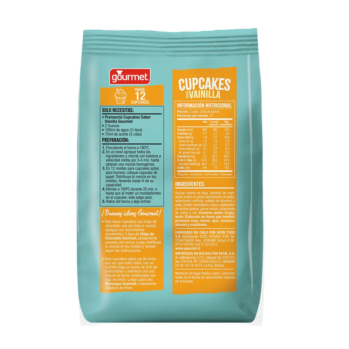 GOURMET - Premezcla para Cupcakes de Vainilla Gourmet 300 g