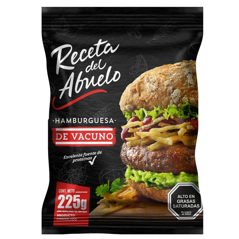RECETA DEL ABUELO - Hamburguesa de Vacuno Receta del Abuelo 225 g
