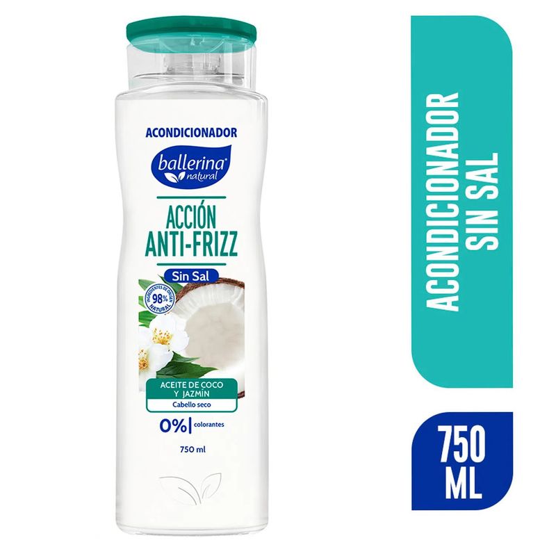 BALLERINA - Acondicionador Anti-Frizz Coco Jazmín Ballerina 750 ml