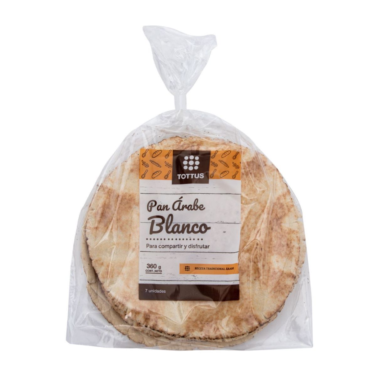 TOTTUS - Pan Árabe Blanco