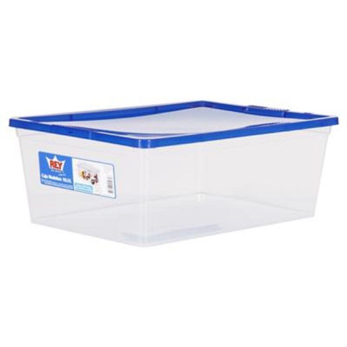 REYPLAST - Caja Organizadora 10 Litros 38x26x13 cm Azul