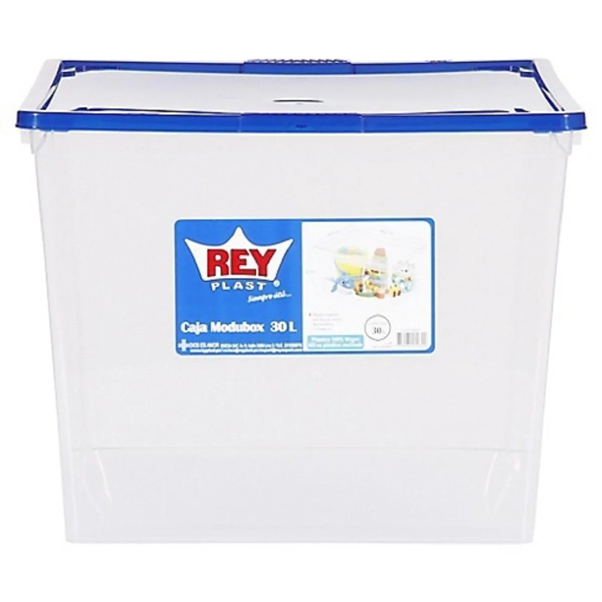 REYPLAST - Caja Organizadora 30 Litros 42x35x27 cm Azul
