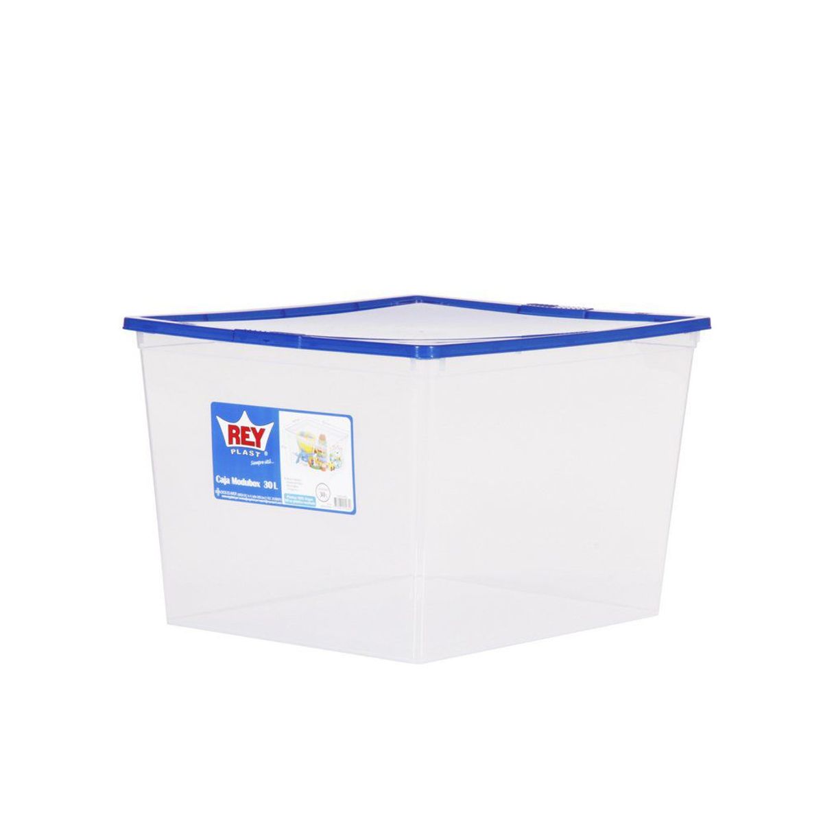 REYPLAST - Caja Organizadora 30 Litros 42x35x27 cm Azul