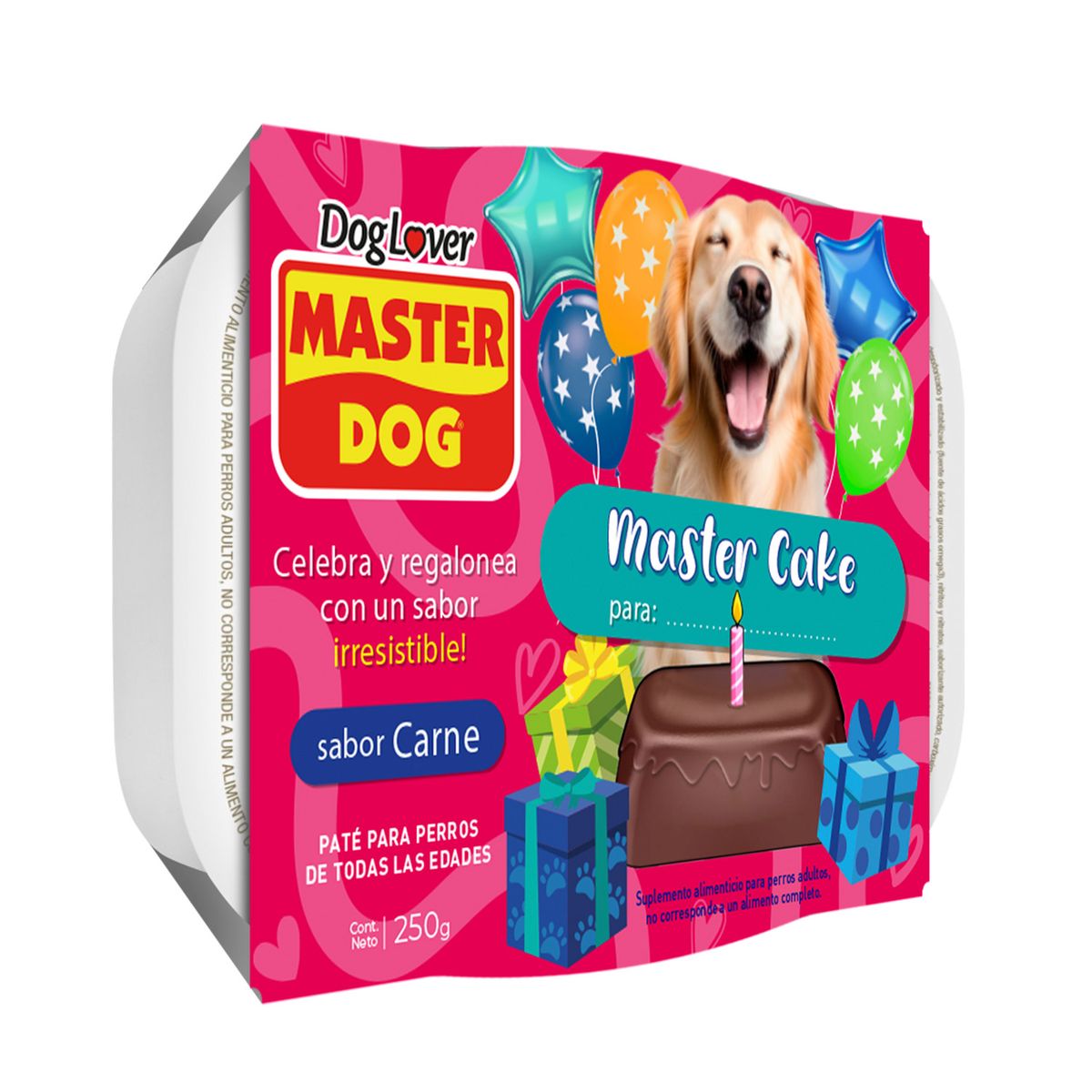 MASTER DOG - Alimento Húmedo Paté para Perro Sabor Carne 250 g