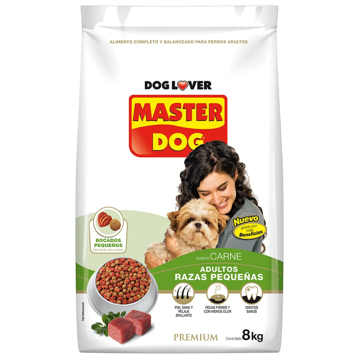 MASTER DOG - Alimento Seco para Perro Adulto Sabor Carne 8 Kg