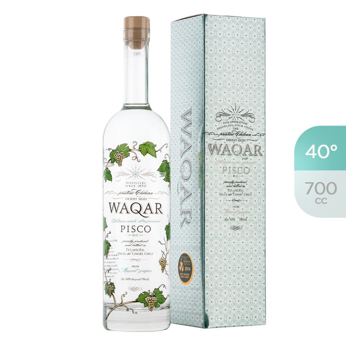 WAQAR - Pisco Premium Waqar 40° 700 cc
