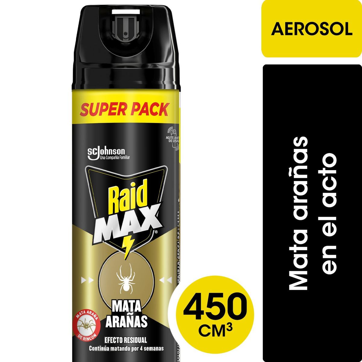 RAID - Insecticida Mata Arañas Raid en Aerosol 450 ml