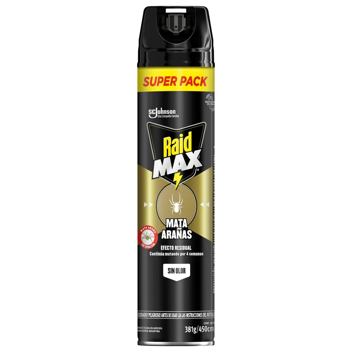 RAID - Insecticida Mata Arañas Raid en Aerosol 450 ml