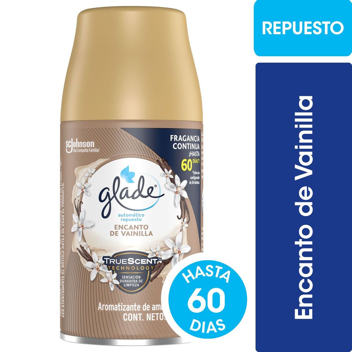 GLADE - Desodorante Ambiental Aceite Recarga Vainilla