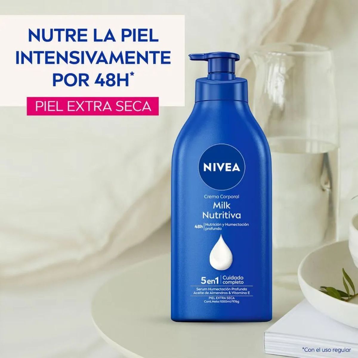 NIVEA - Crema Corporal Milk Nutritiva Piel Extra Seca