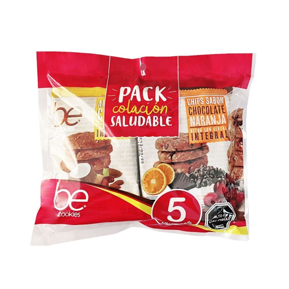 BE COOKIES - Pack Galletas Colación Saludable Be Cookies 120 g