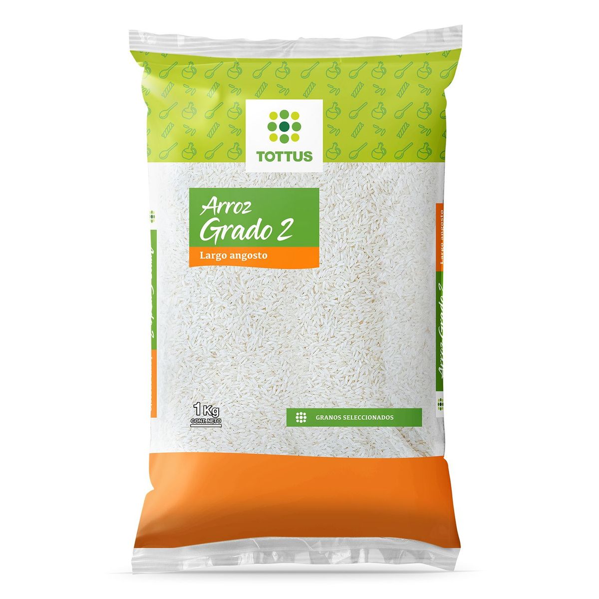 TOTTUS - Arroz Tottus G2 Grano Largo Fino 1 Kg