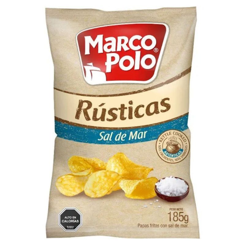 MARCO POLO - Papas Fritas Rústicas Sal de Mar Marco Polo 185 g