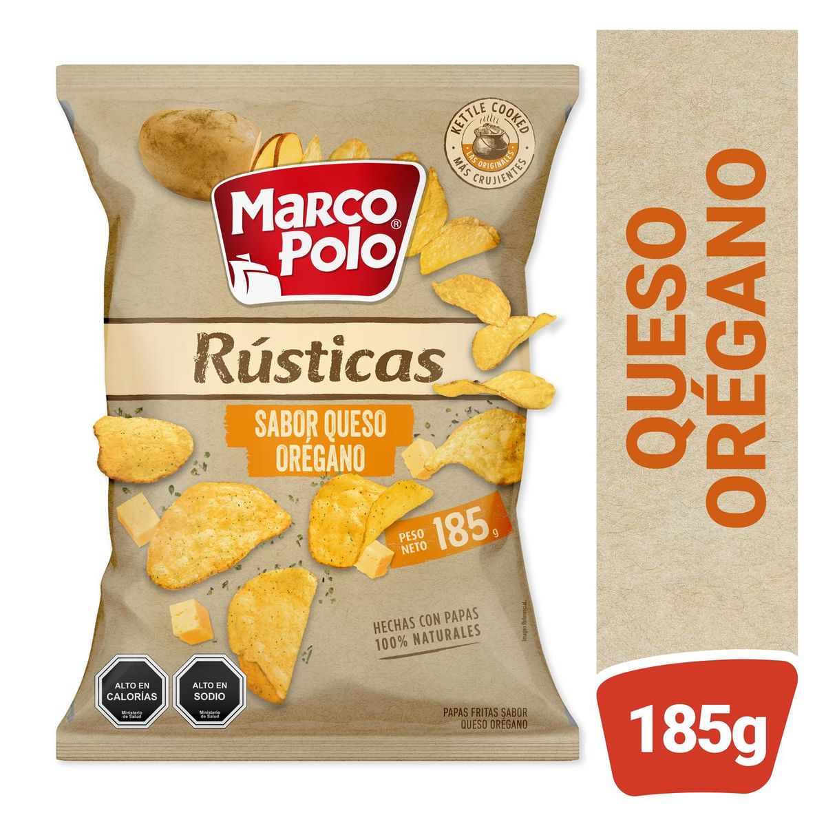 MARCO POLO - Papas Fritas Rústicas Queso Orégano