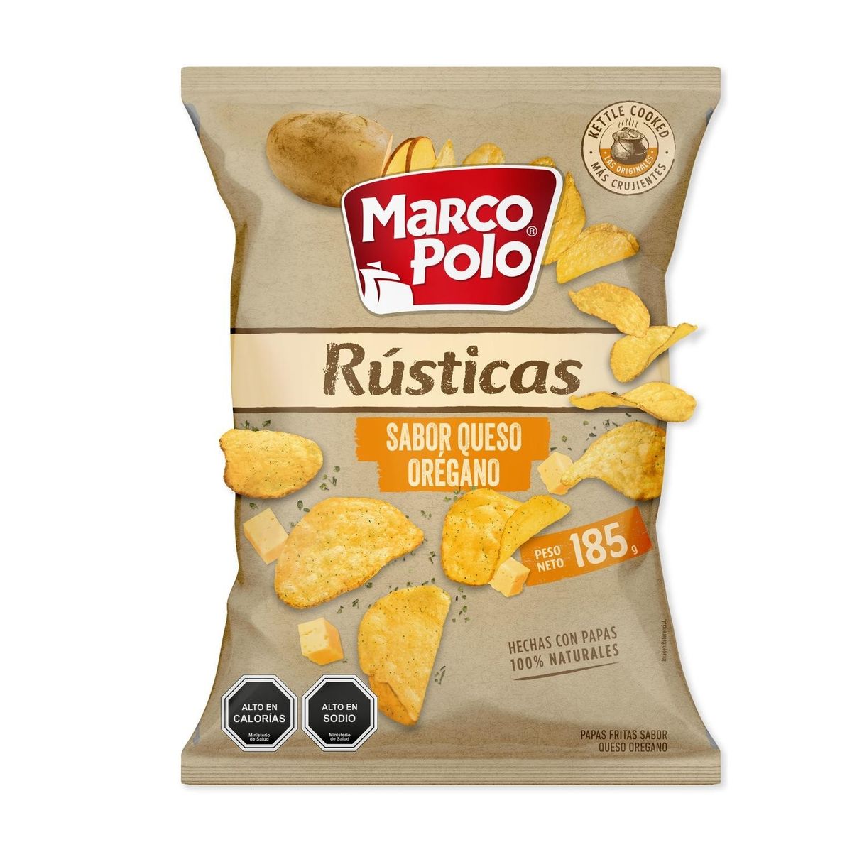 MARCO POLO - Papas Fritas Rústicas Queso Orégano