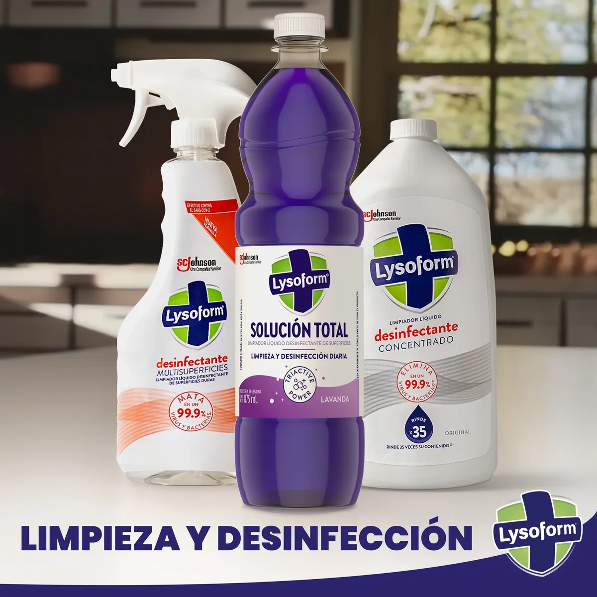 LYSOFORM - Limpiador Desinfectante Pisos y Multisuperficie Lysoform Lavanda 1.8 lt