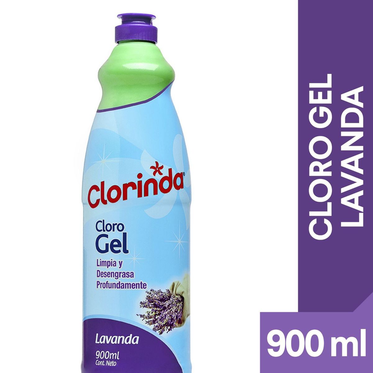 CLORINDA - Cloro en Gel Clorinda Lavanda Botella 900 ml