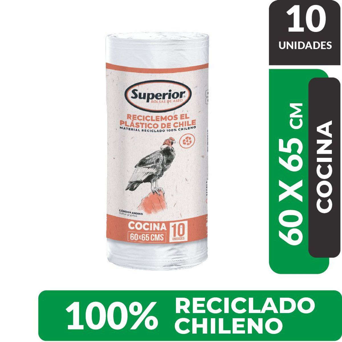 SUPERIOR - Bolsa de Basura Superior Chica 60 x 65 cms