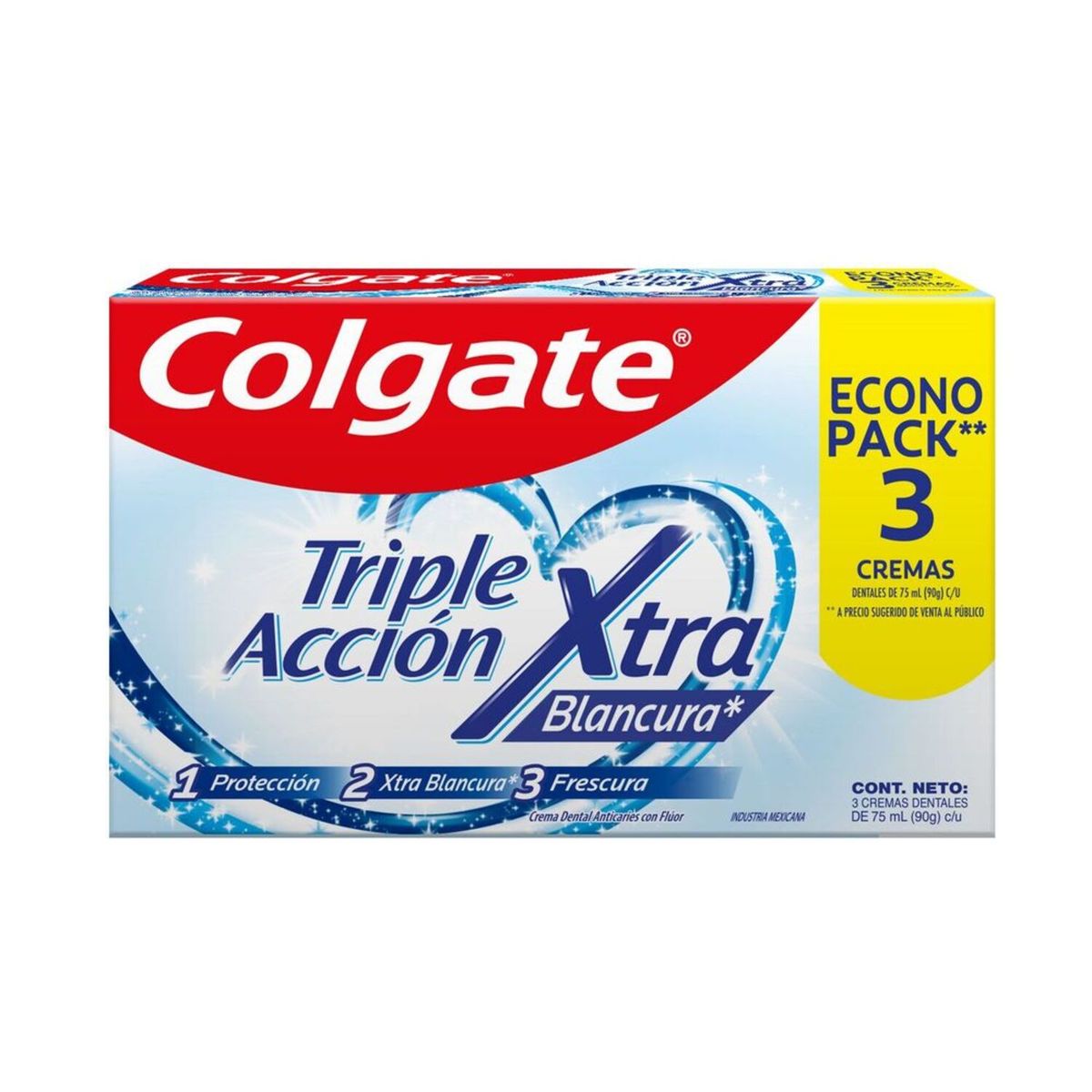 COLGATE - Pasta de Dientes Triple Acción Extra Blanco
