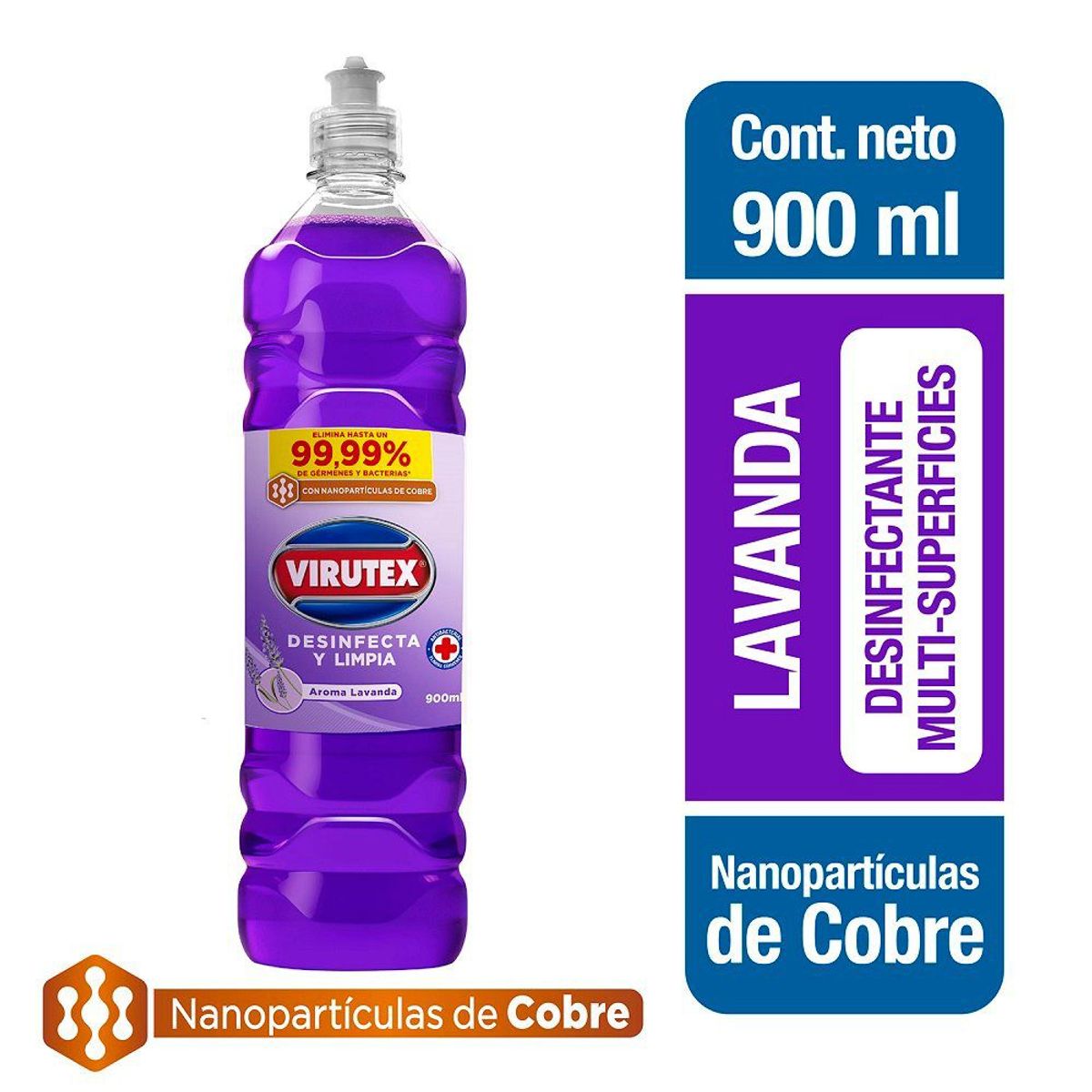 VIRUTEX - Limpiador Pisos Desinfección Lavanda