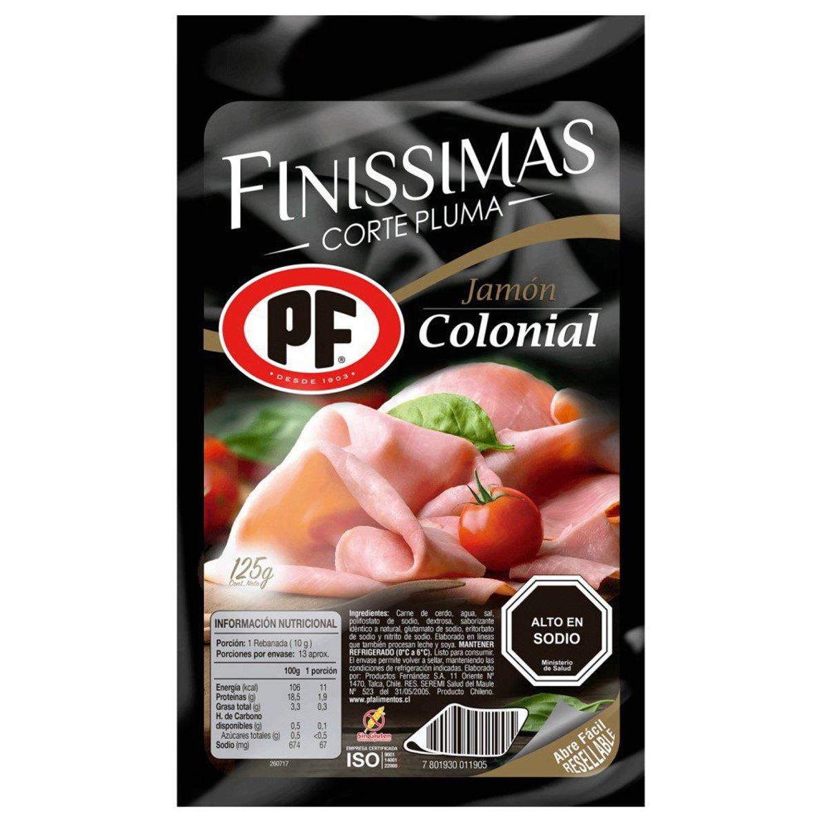 PF - Jamón Colonial Corte Pluma PF 125 g