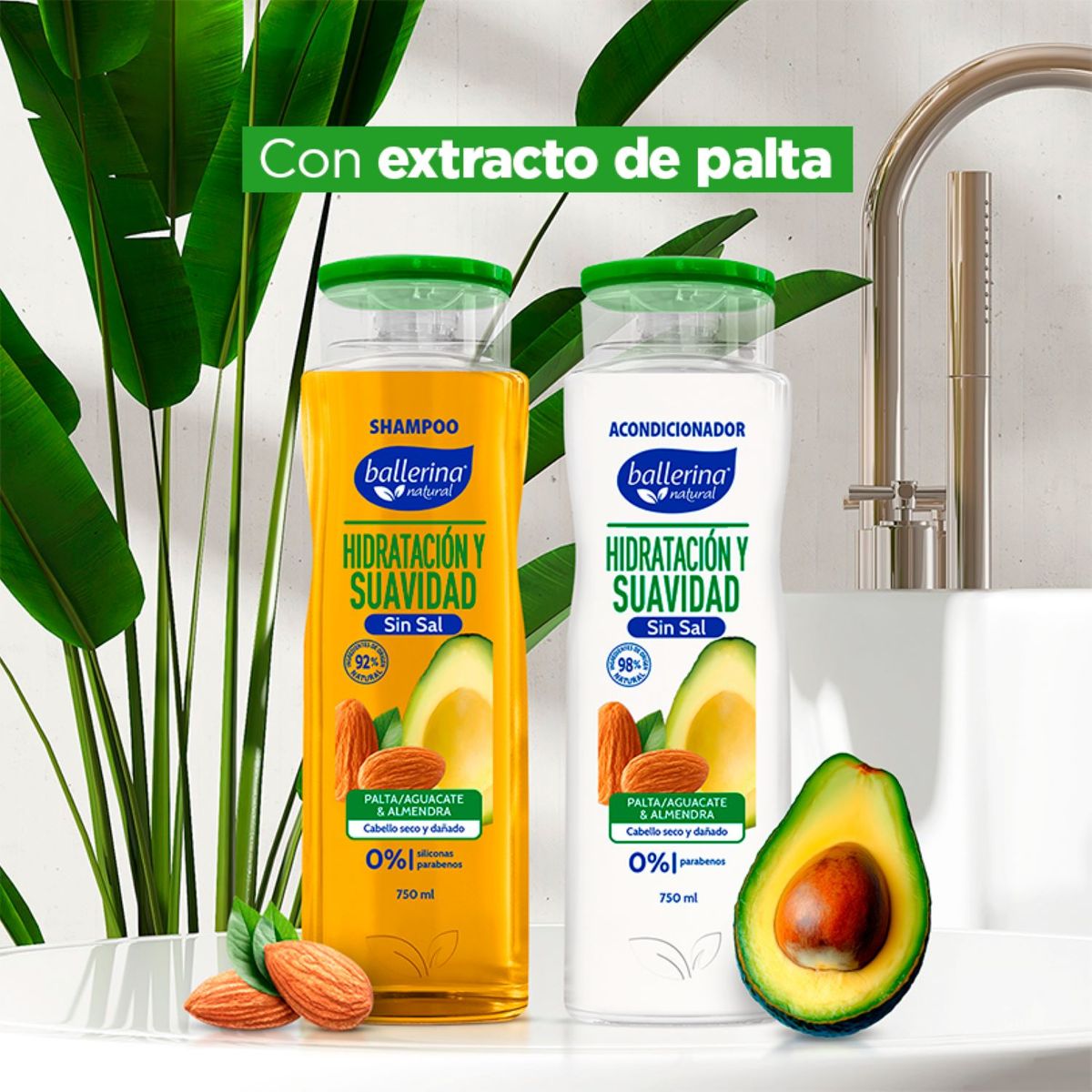 BALLERINA - Shampoo Sin Sal Palta Almendra