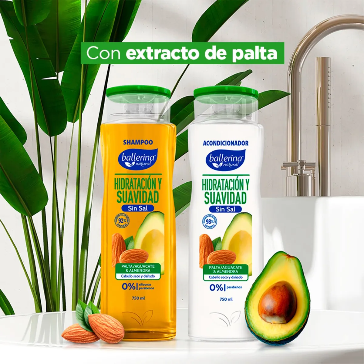 BALLERINA - Acondicionador Sin Sal Palta Almendra