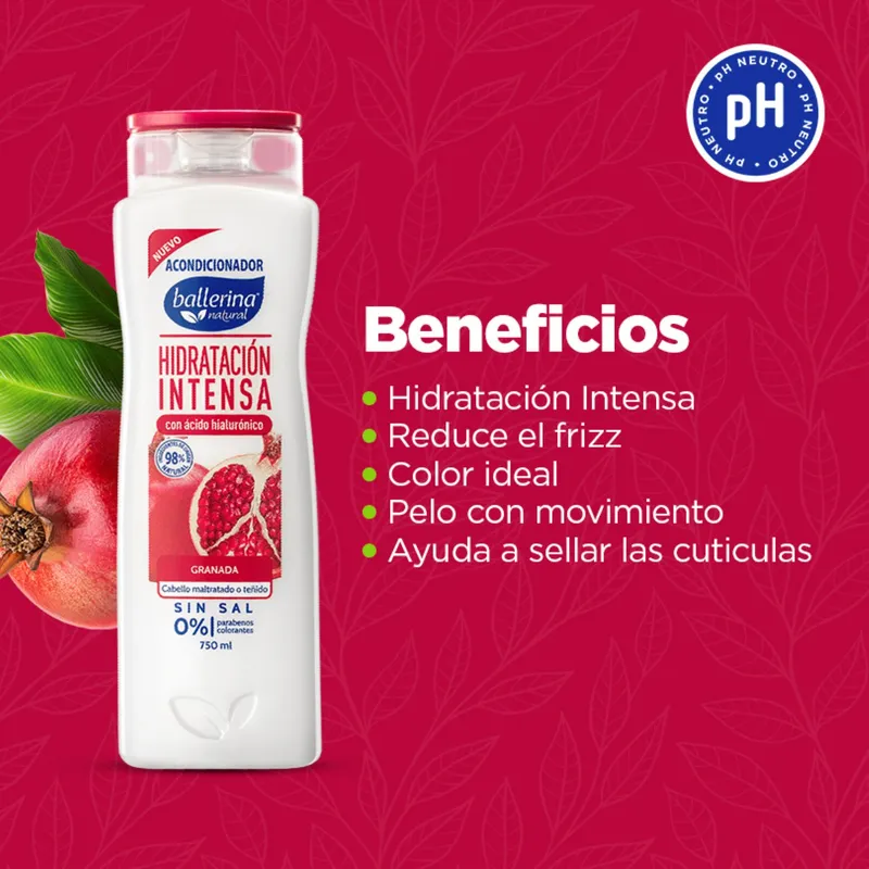 BALLERINA ACONDICIONADOR GRANADA FRASCO 750 ML
