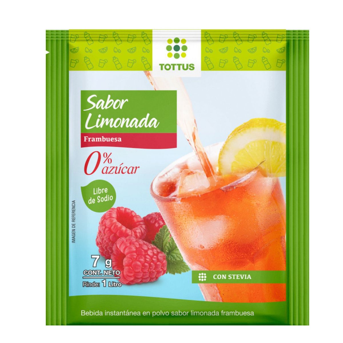 TOTTUS - Jugo en Polvo Limón Frambuesa