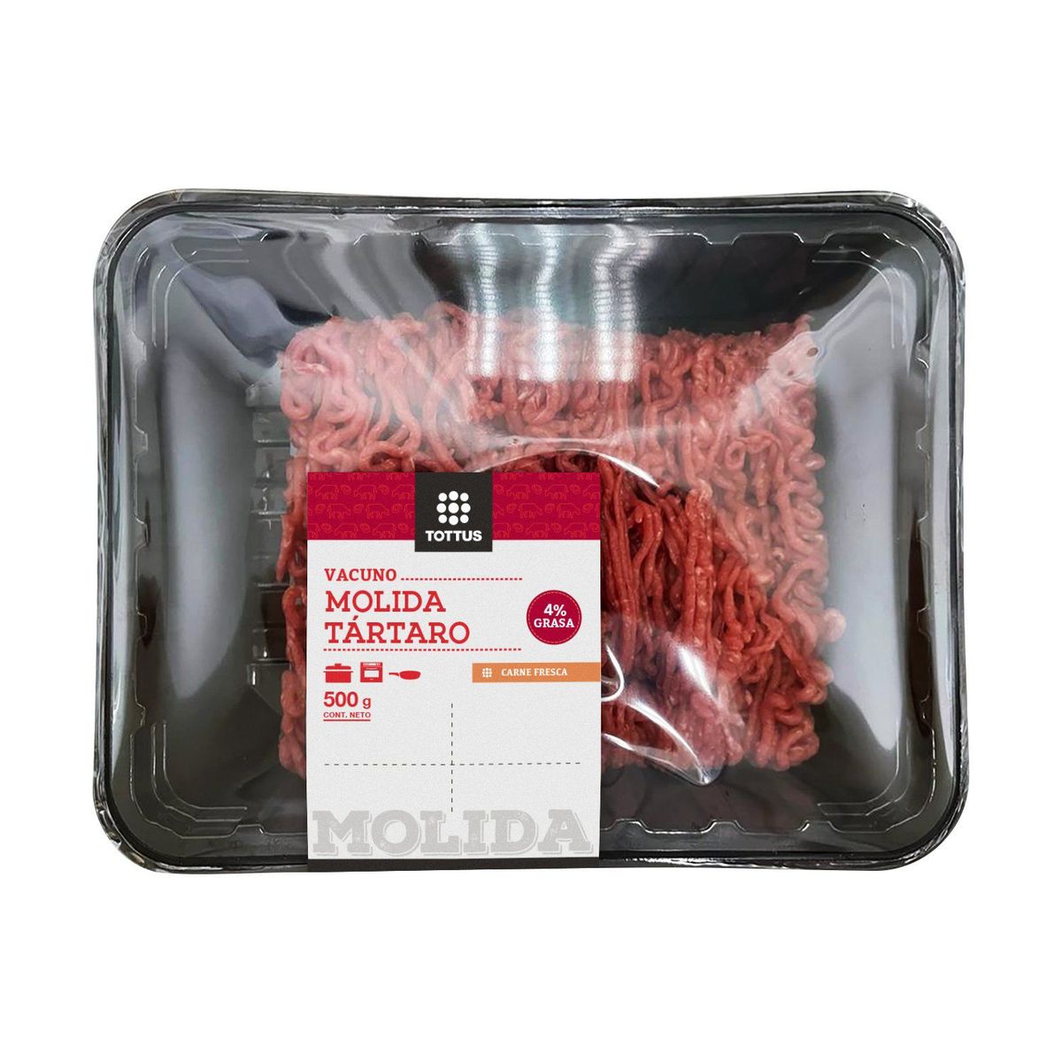 TOTTUS - Carne Molida Tártaro 4% Tottus 500 g