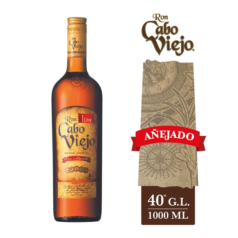 CABO VIEJO - Ron Cabo Viejo 40º Gl