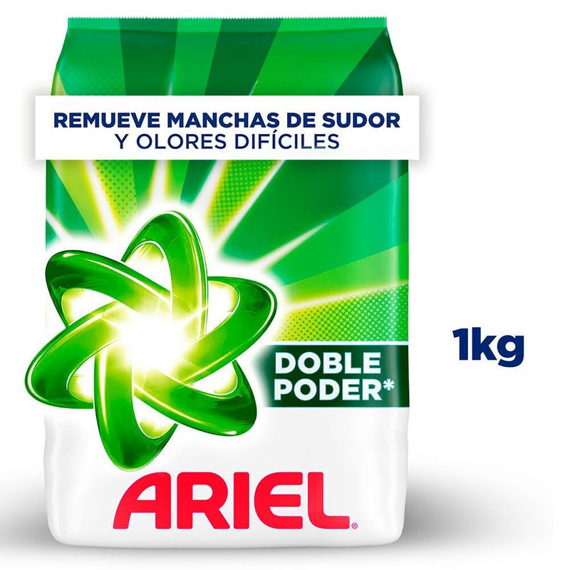 ARIEL - Detergente en Polvo Ariel Doble Poder 1kg