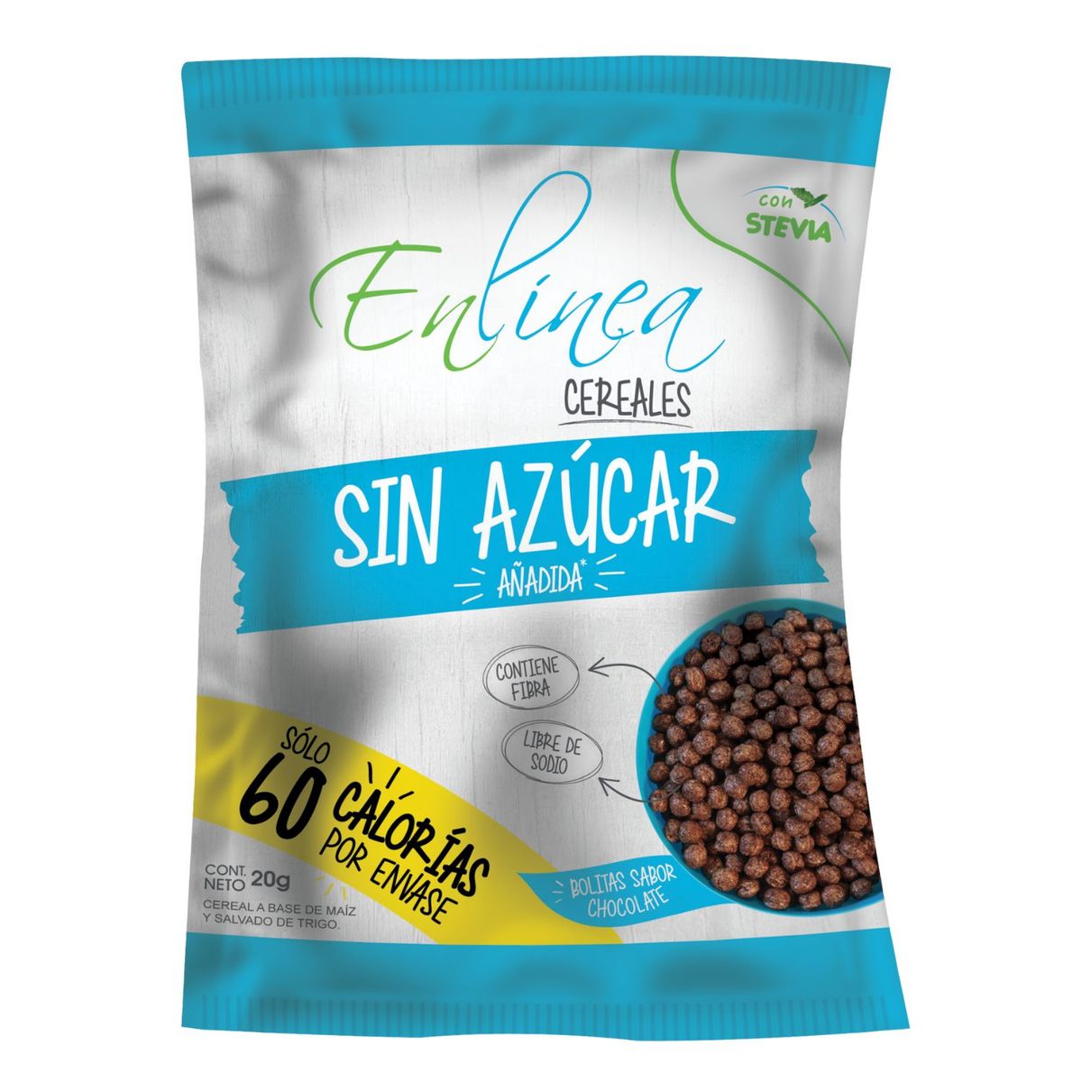 EN LINEA - Cereal Bolitas de Chocolate Sin Azúcar En Linea 20 g