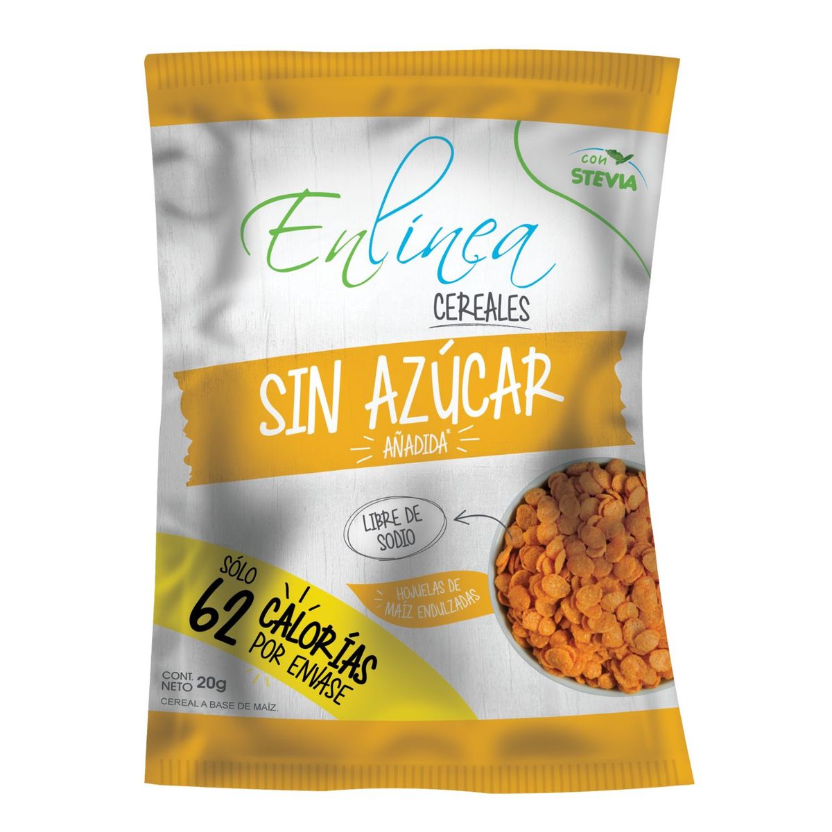 EN LINEA - Cereal Hojuelas de Maíz Sin Azúcar En Linea 20 g