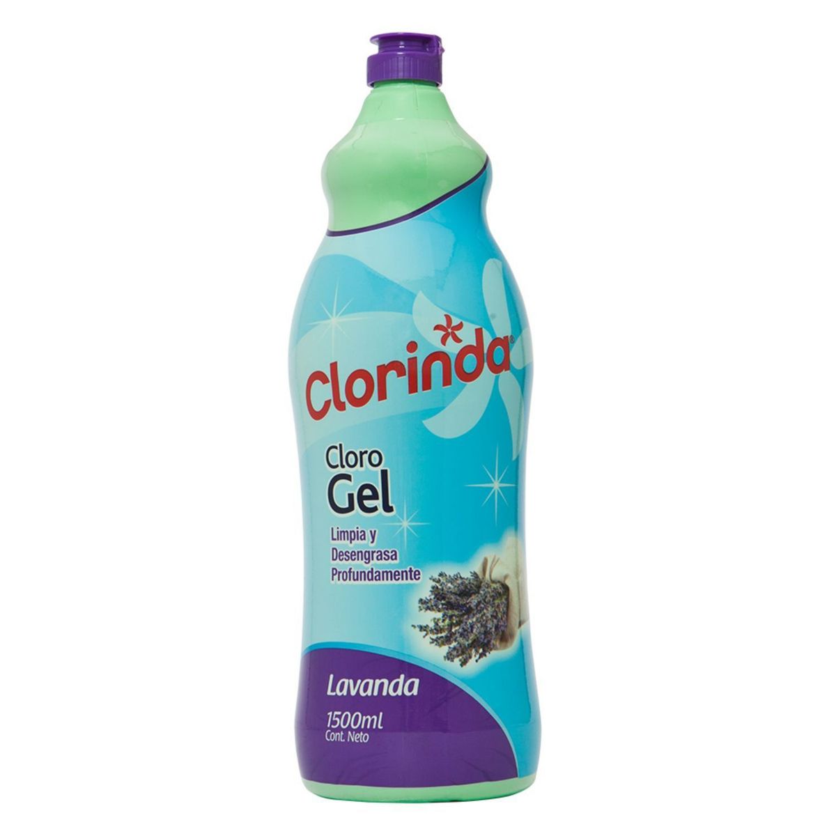 CLORINDA - Cloro en Gel Clorinda Lavanda Botella 1.5 Lts