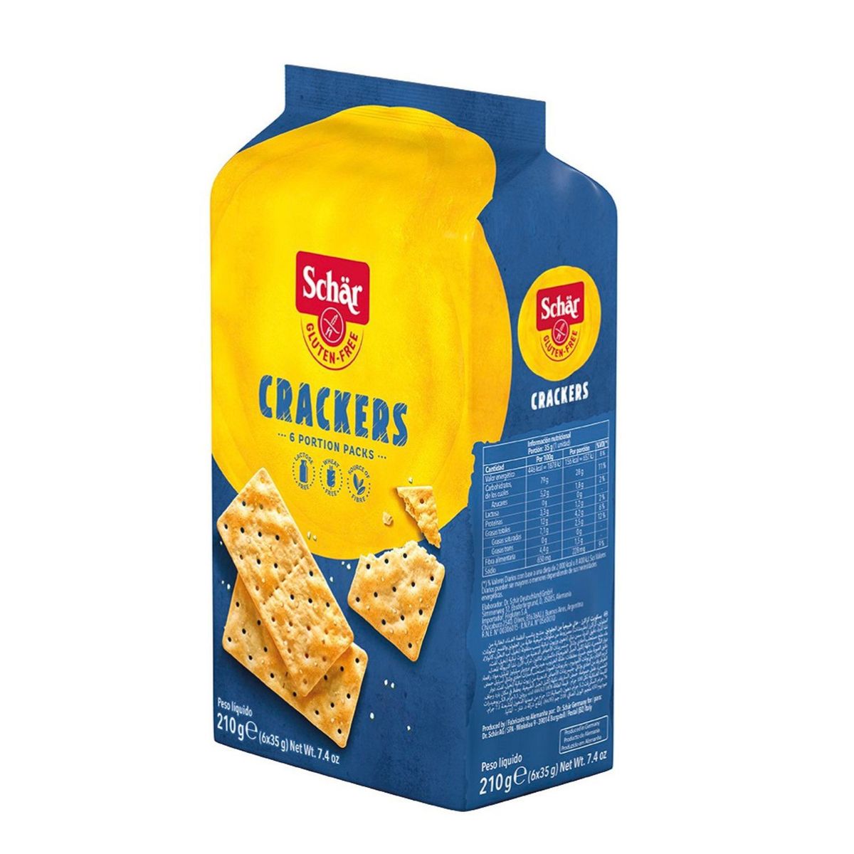 SCHAR - Crackers sin Gluten y sin Lactosa