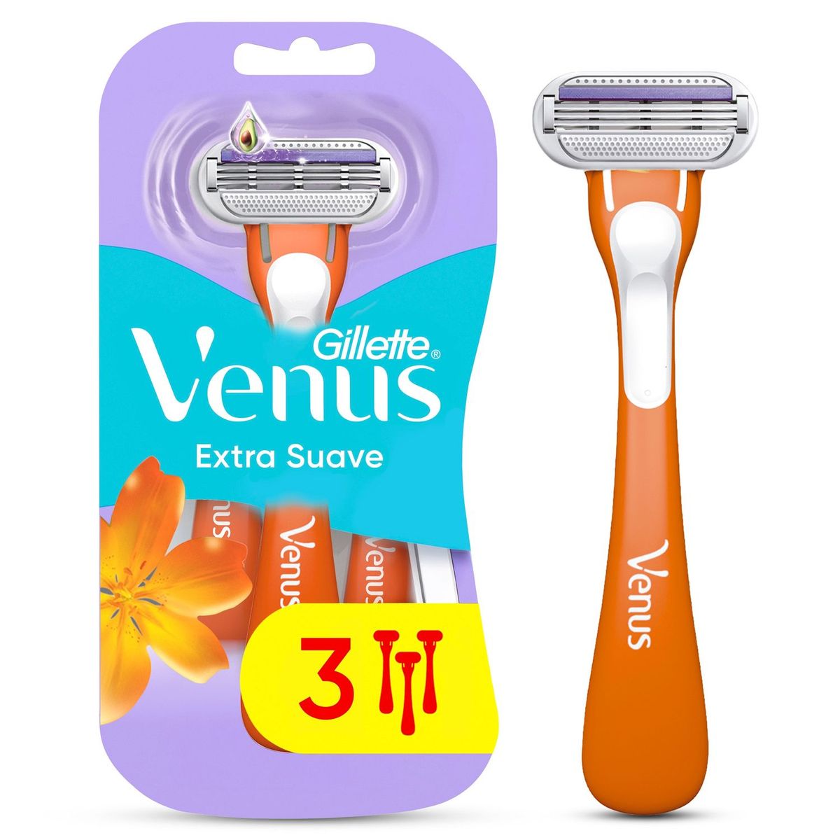 VENUS - Máquinas de Afeitar Extra Suave Gillette Venus 3 un