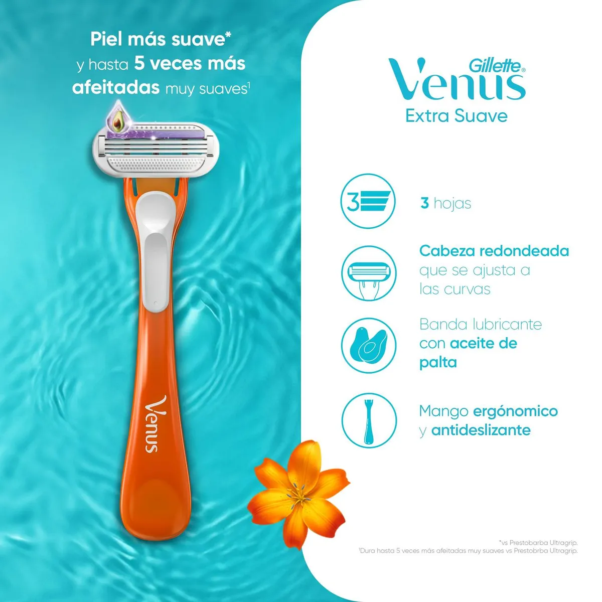 VENUS - Máquinas de Afeitar Extra Suave Gillette Venus 3 un