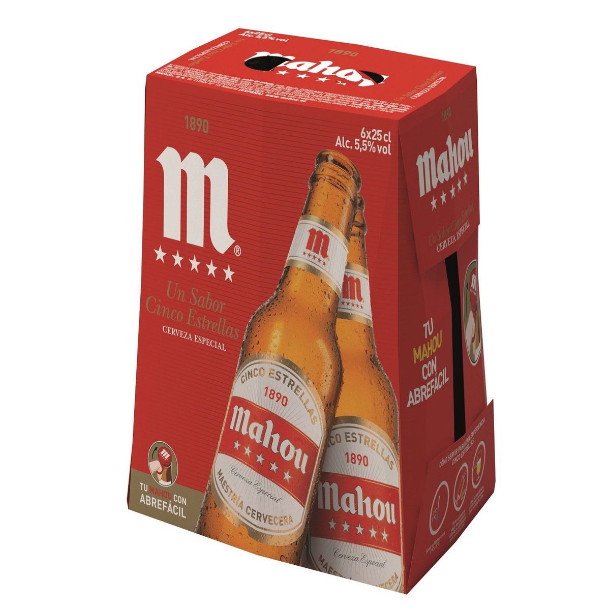 MAHOU - CERVE LAGER MAHOU 5E 5.5G GL 6X250 BOT