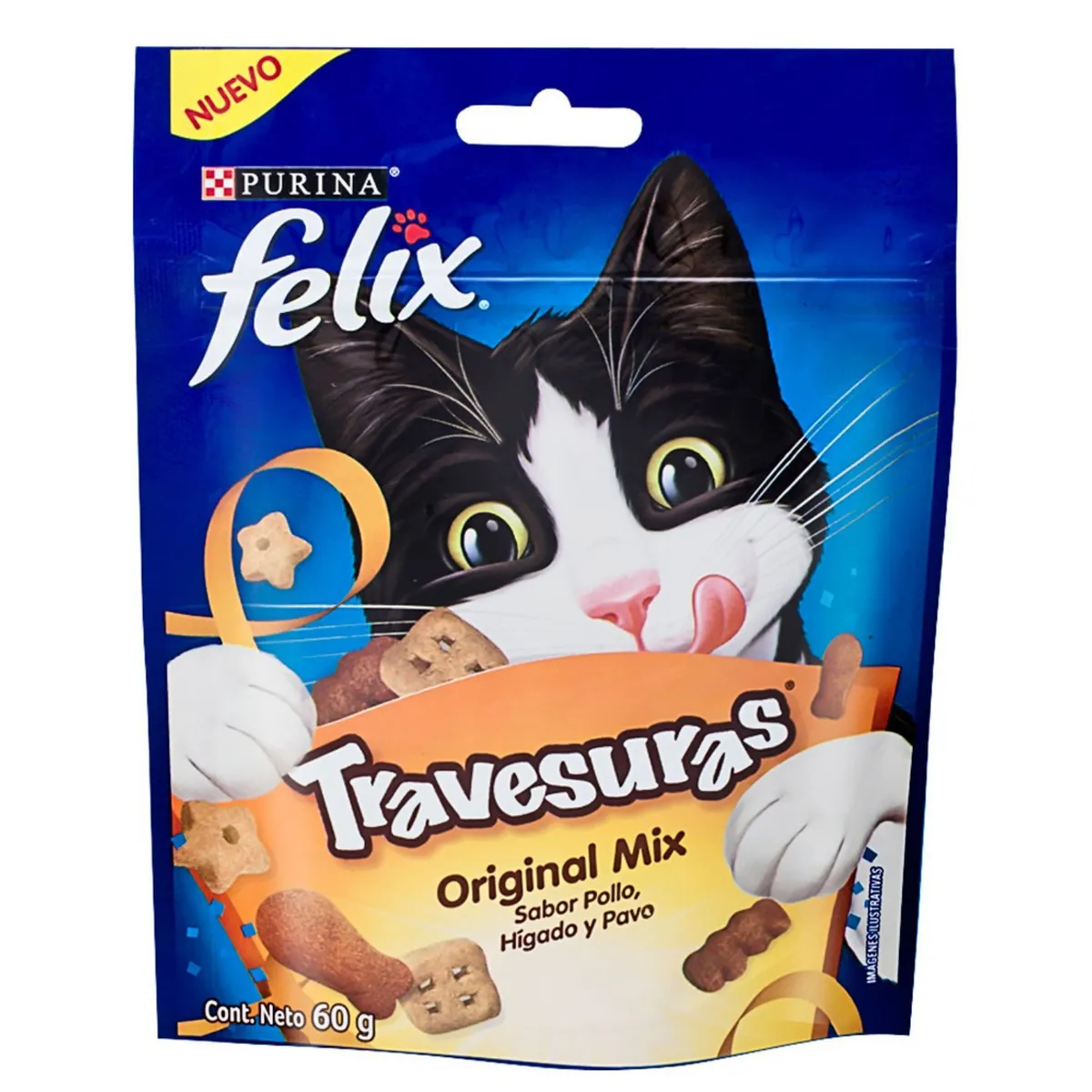 PURINA FELIX - SNACK ORIGINAL MIX TRAVESURAS FELIX 60 G