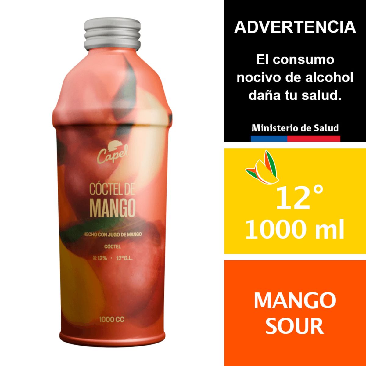 CAPEL - Pisco Sour Mango Capel 12° 1 Lt