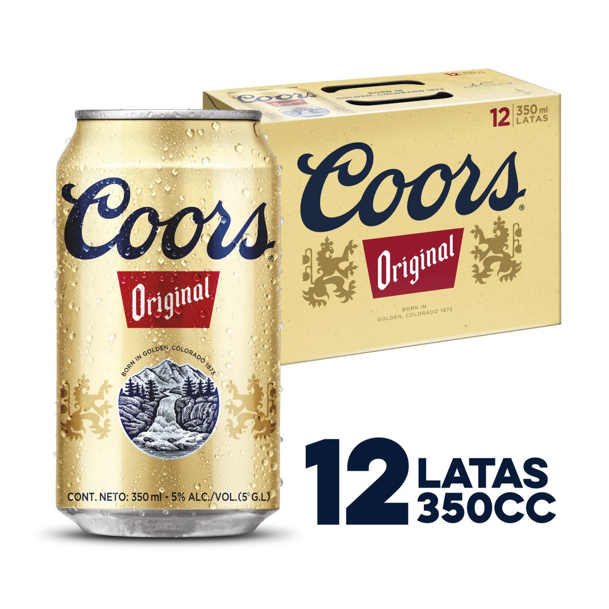 COORS - Pack Cerveza Coors Original Lager 5° Lata 12 x 350 cc