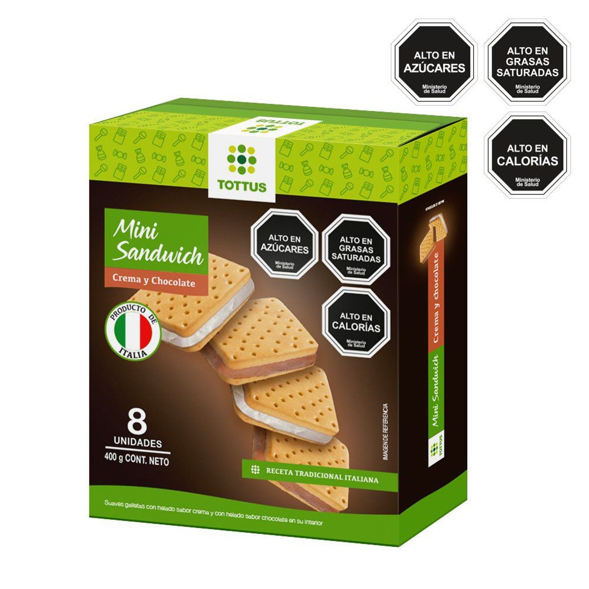TOTTUS - Helado Mini Sándwich