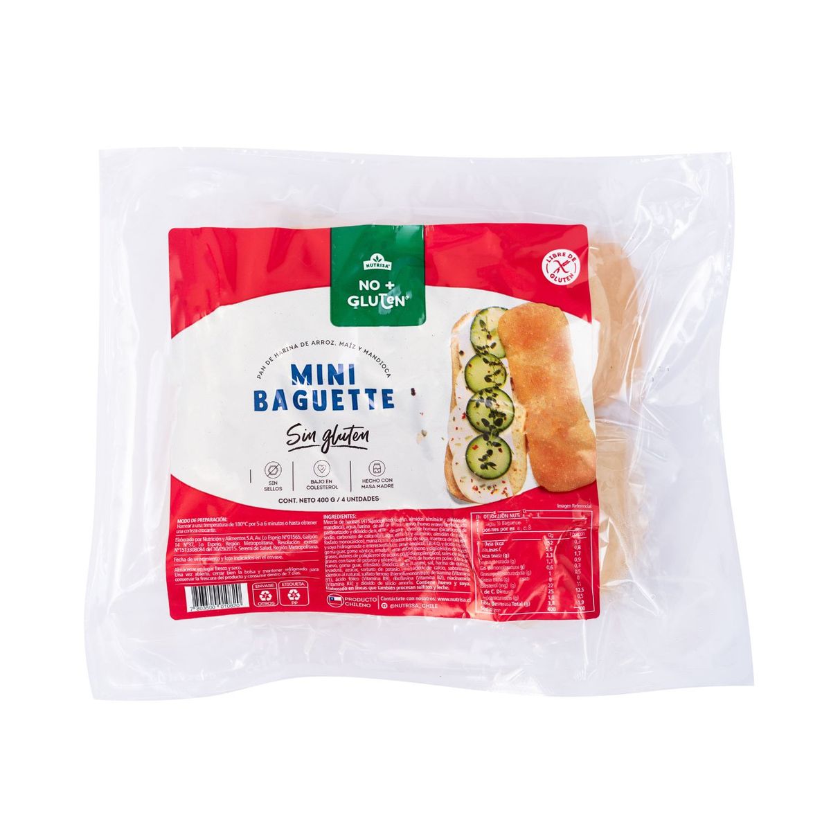 NOGLUT - Mini Baguette sin Gluten