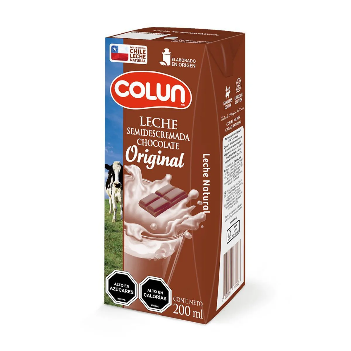 COLUN - Leche Semidescremada Sabor Chocolate Original