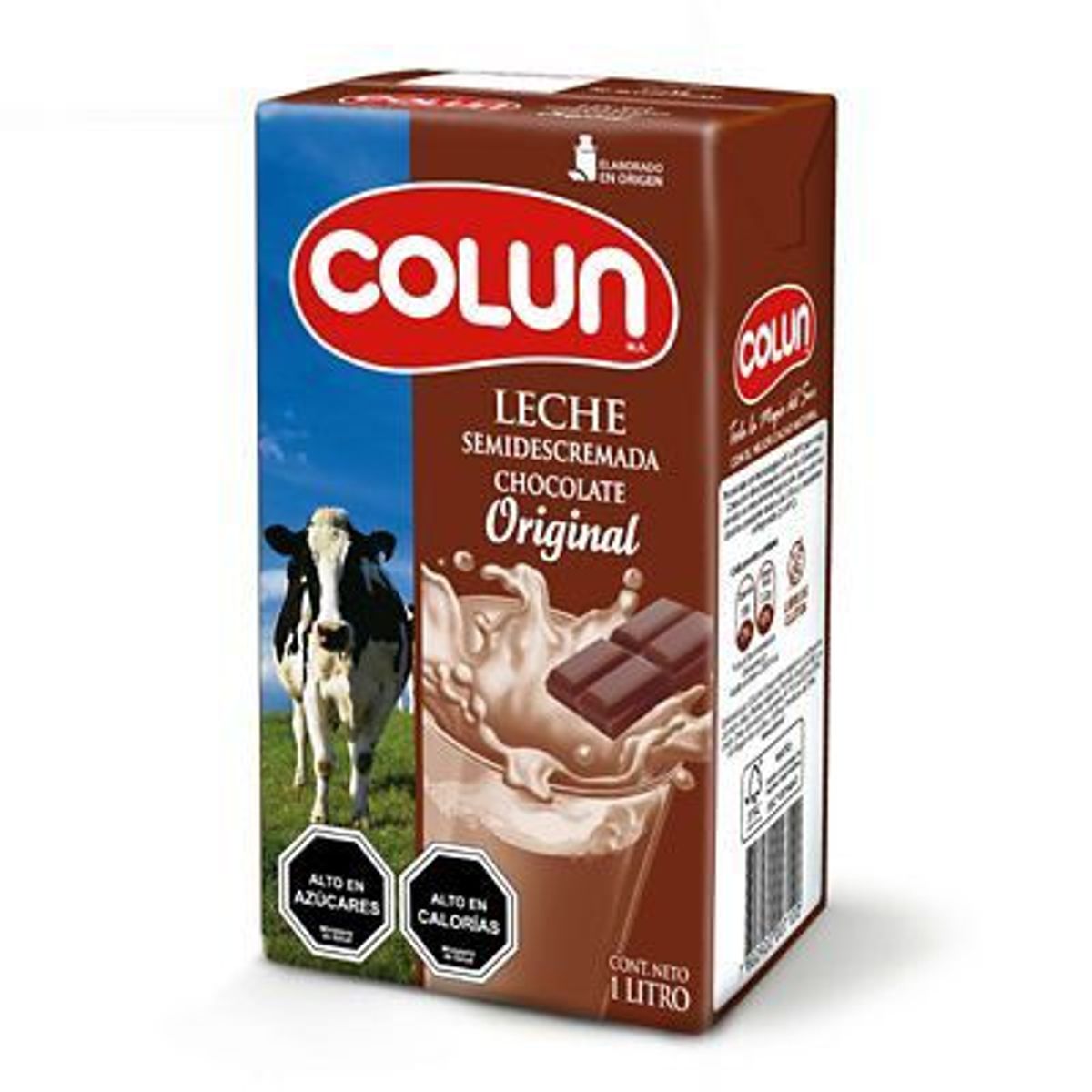 COLUN - Leche Semidescremada Sabor Chocolate Original
